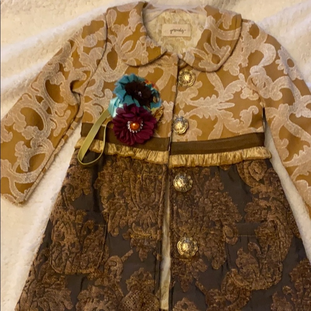Persnickety dress coat matching headband sz 2 year